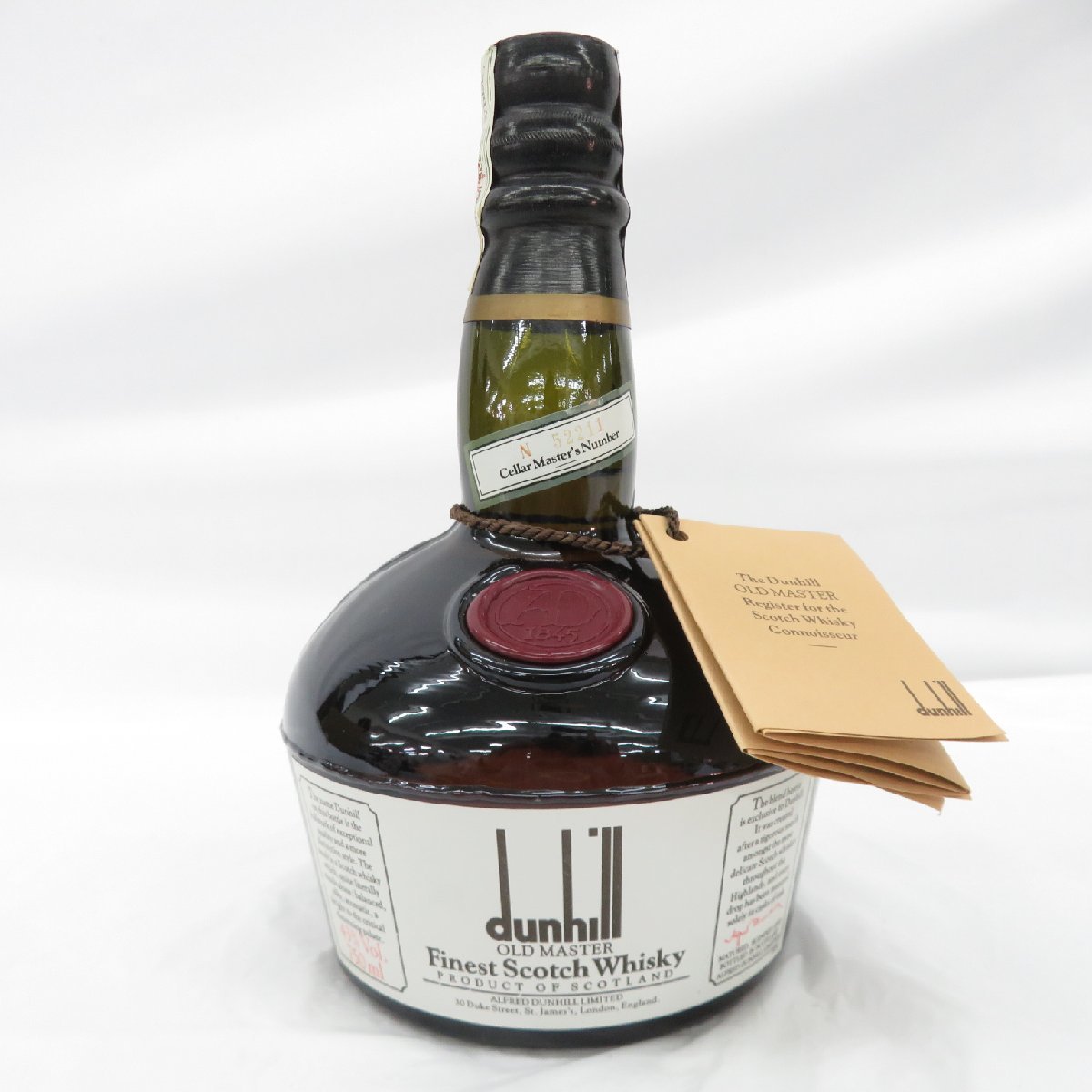ウイスキー 未開栓 750ml ダンヒル オールドマスター dunhill OLD