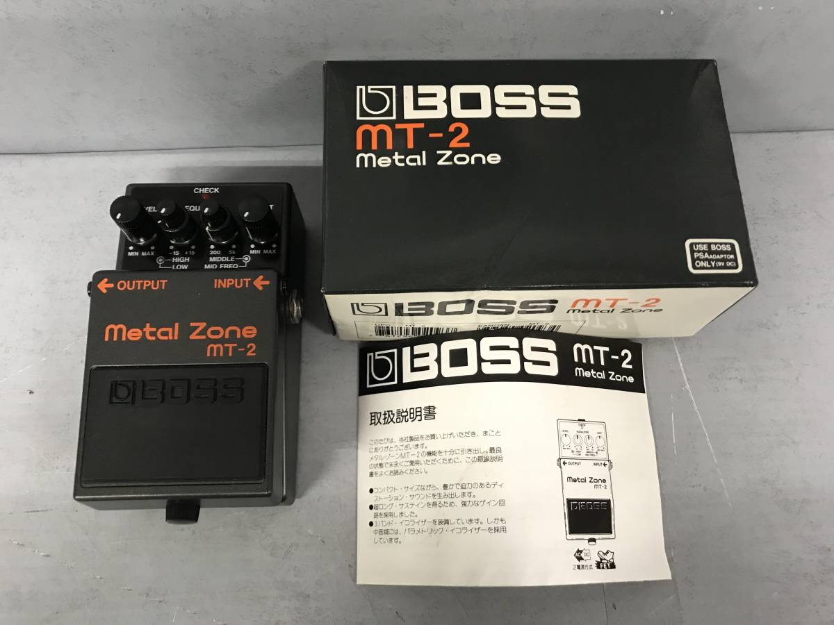 94☆エフェクター　BOSS　ボス　MT-2　Metal Zone　メタルゾーン　ディストーション　中古品　動作未確認