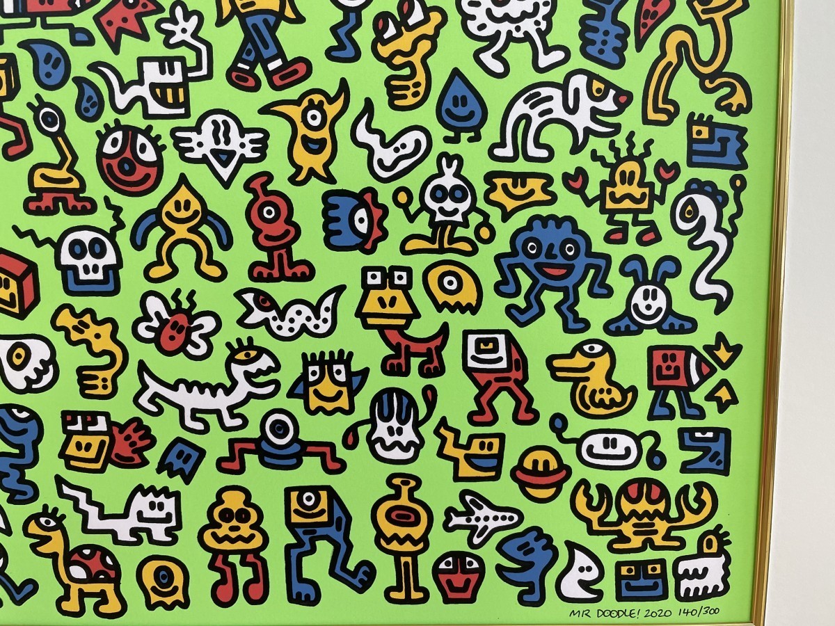 COA証明書付き！ MR DOODLE 『Alien TOWN』シルクスクリーン 