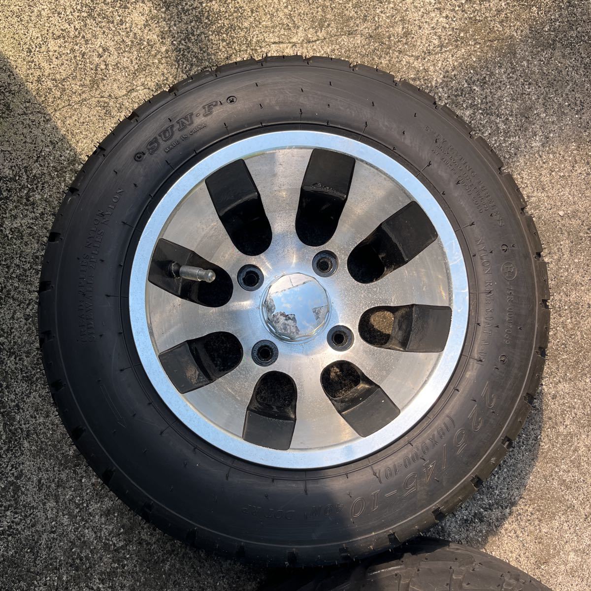 バギー、ジャイロ10インチアルミ、タイヤセット 中華 10インチバギー