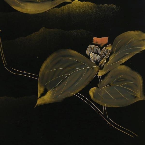 WISH】在銘「輪島塗 沈金 漆額 花椿図」漆絵 6号 #23032151(漆芸