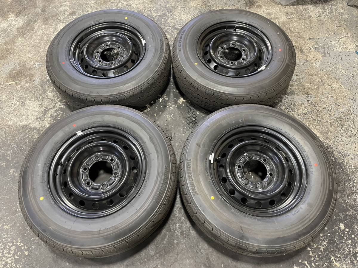 新車外し】200系 ハイエース 純正タイヤ＆鉄チンホイール S-GLダーク