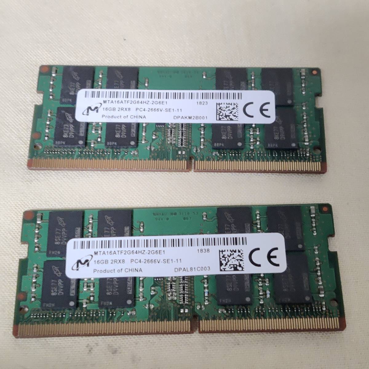 DDR4 Micron 16GB Memory 2666MHz MICRON PC4-2666V-SE1-11 