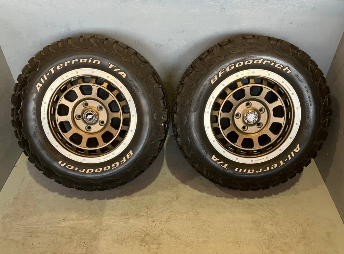 ラングラーから取外し 245/75R17 WORK タイヤ付アルミホイール 4本 