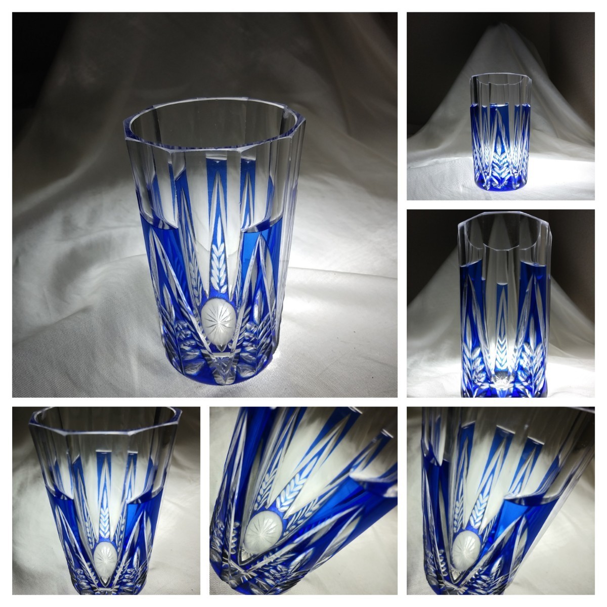 大正ロマン戦前アールデコ希少切子コップカットグラス☆ペロペロウラン  