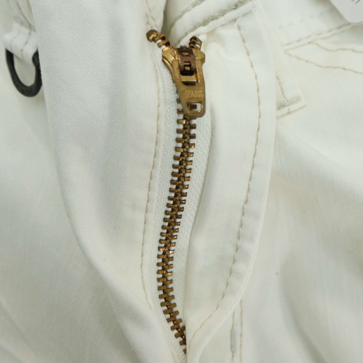 【新品 未使用】 NICOLE CLUB FOR MEN ニコルクラブ フォーメン 通年 ビット付き★ シューカット パンツ Sz.44 メンズ 白 A3B02252_4#R