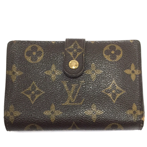 ルイヴィトン ポルトフォイユ ヴィエノワ M61674 モノグラム がま口コインケース 二つ折り 財布 LOUIS VUITTON