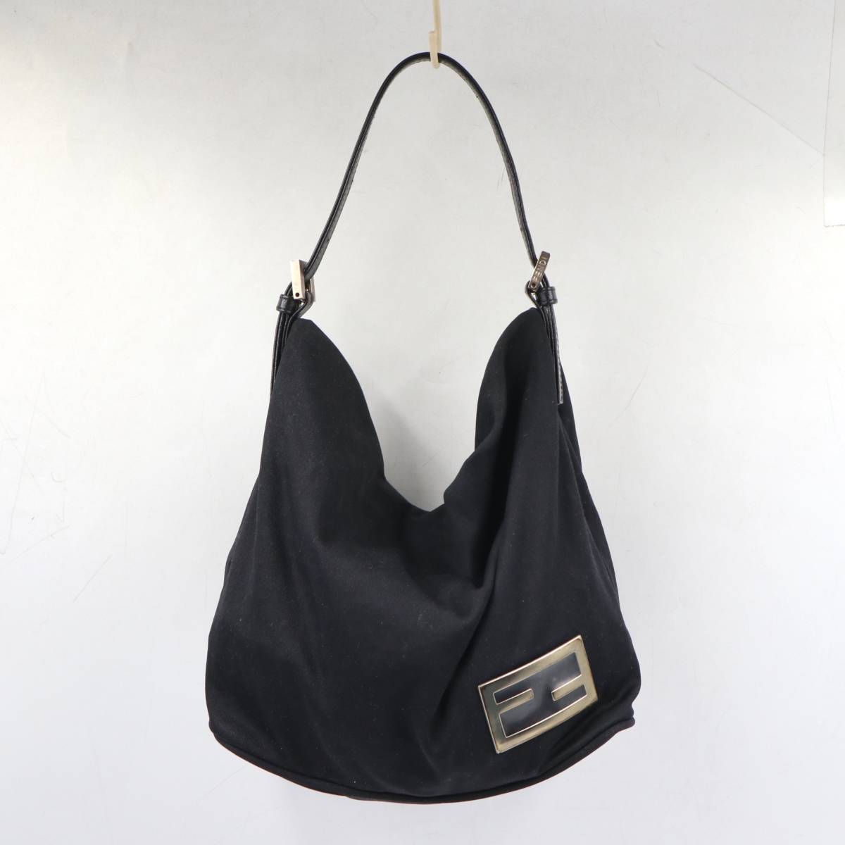 ☆FENDI フェンディ 26637 コットンジャージー×レザー ワンハンドル 