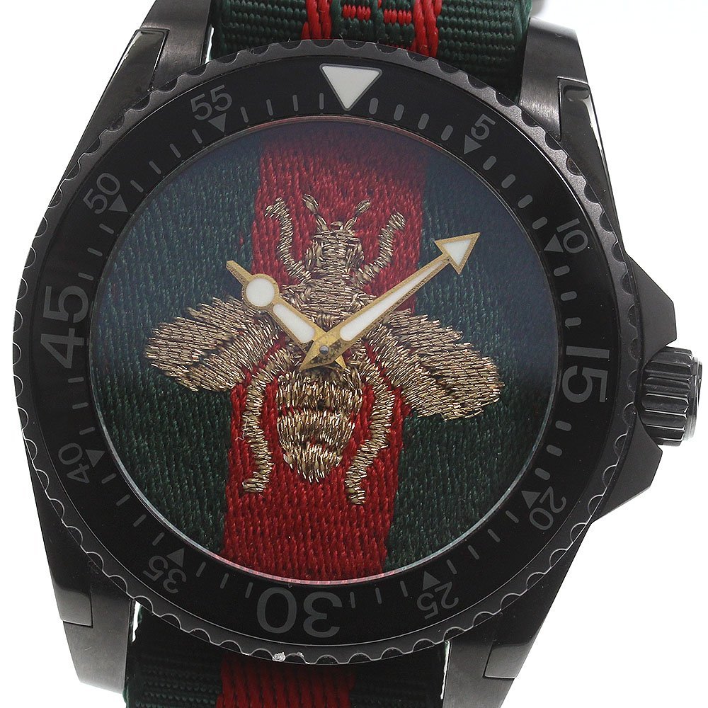 グッチ GUCCI 136.2/YA136216 ダイブビー クォーツ メンズ _749835