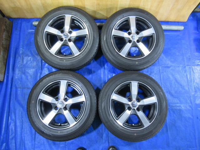 激安即決！ENKEI 14-5.5J 4H/100 ET43 + DUNLOP 165/70R14 2021年製