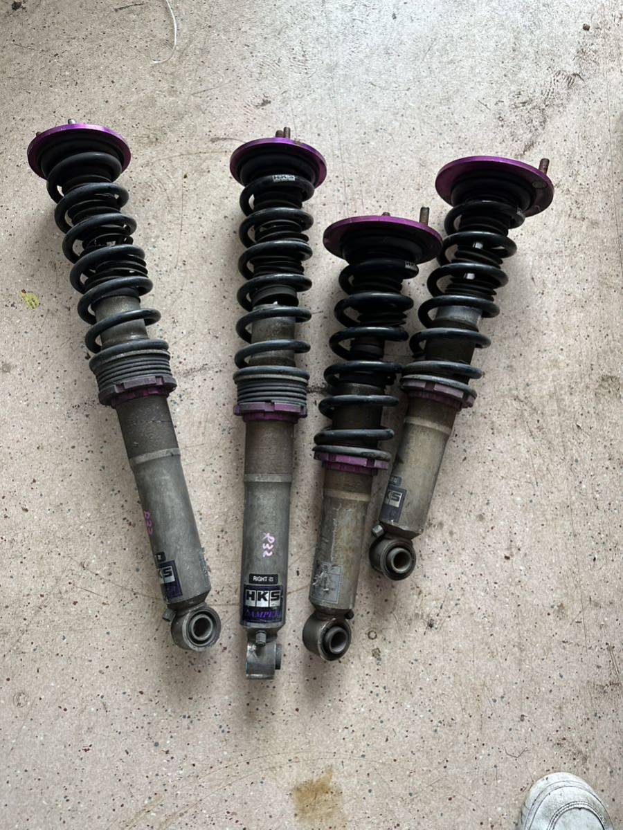 R32 スカイライン HKS 車高調 前後セット サスペンション タイプM 中古