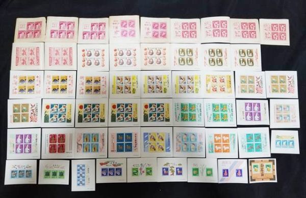 ☆日本切手 年賀切手 お年玉郵便切手 シート 昭和26～56年 おまとめ