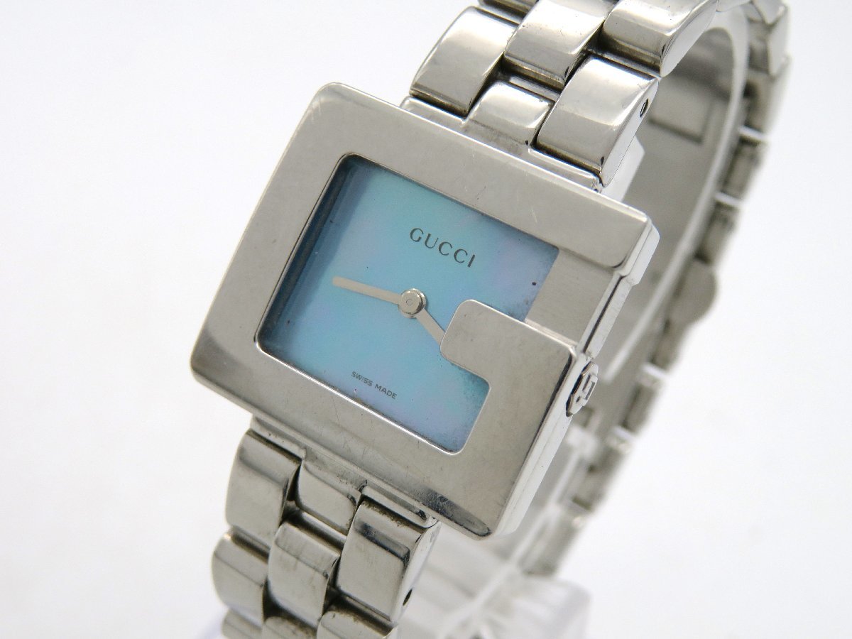 美品 グッチ GUCCI 3400L 黒文字盤 レディース 腕時計 箱 F775 美品