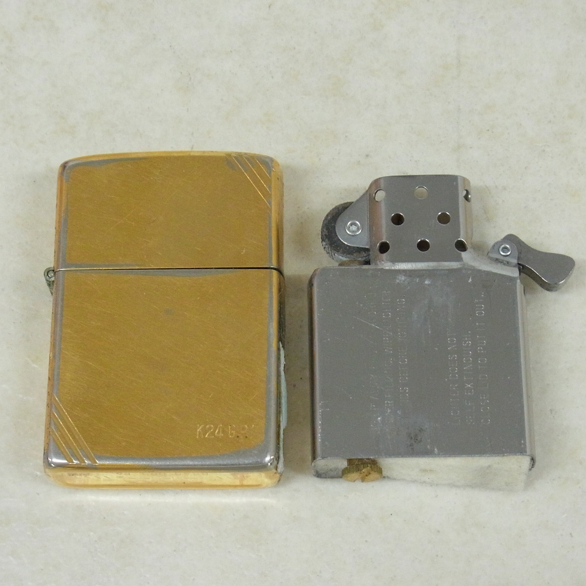 ☆ジッポー 24金 メッキコーティング 1982年製 Zippo K24 G.P.【GM 