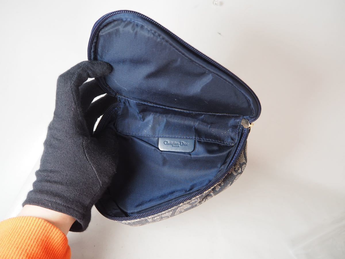1円 美品 Christian Dior クリスチャンディオール トロッタ柄