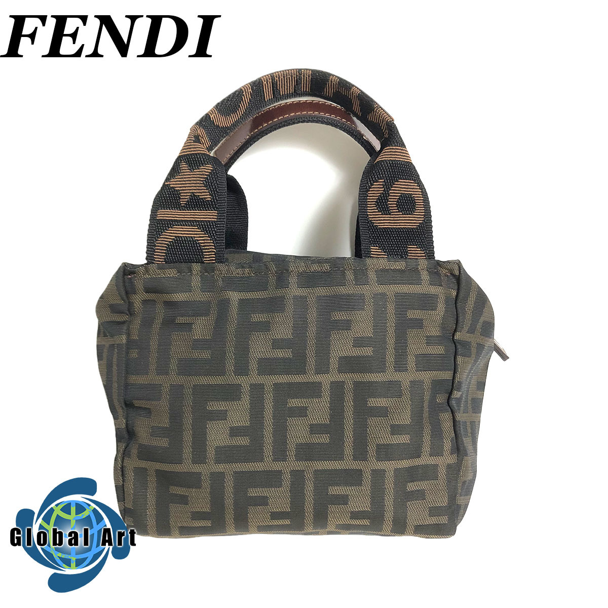 ○4C331【美品】FENDI フェンディ/ハンドバッグ/ミニバッグ/ズッカ/FF 