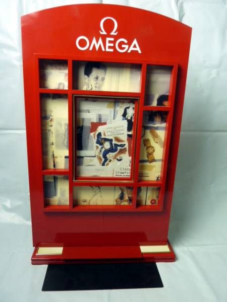 OMEGA 店舗用ディスプレイスタンド 非売品 正規店 什器 オメガ アクリル看 ②☆オメガ・ディスプレイ☆店舗什器非売品時計ビンテージ