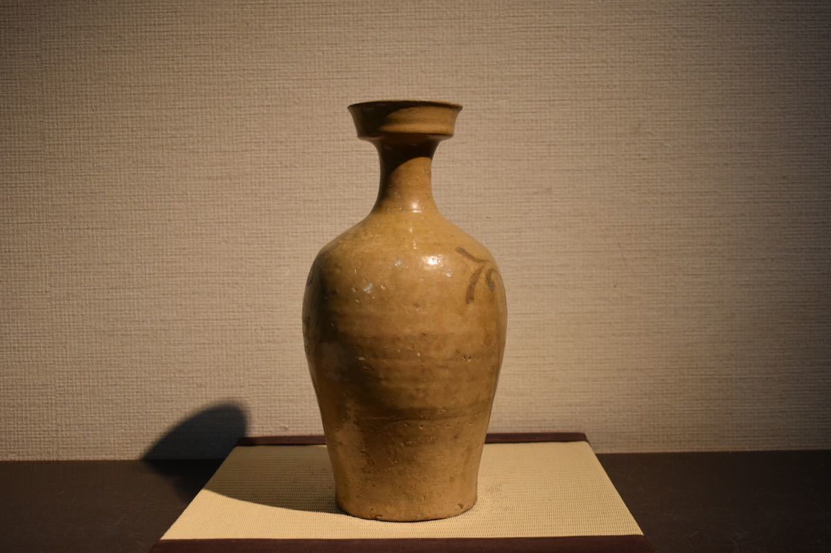 GE】R1046【コレクター所蔵品】時代 高麗鉄絵広口瓶/朝鮮美術 朝鮮古陶磁