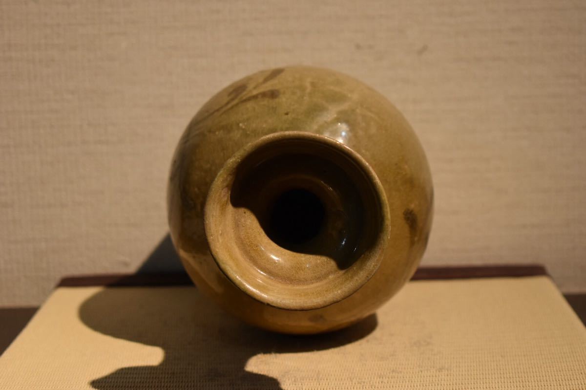 GE】R1046【コレクター所蔵品】時代 高麗鉄絵広口瓶/朝鮮美術 朝鮮古陶磁