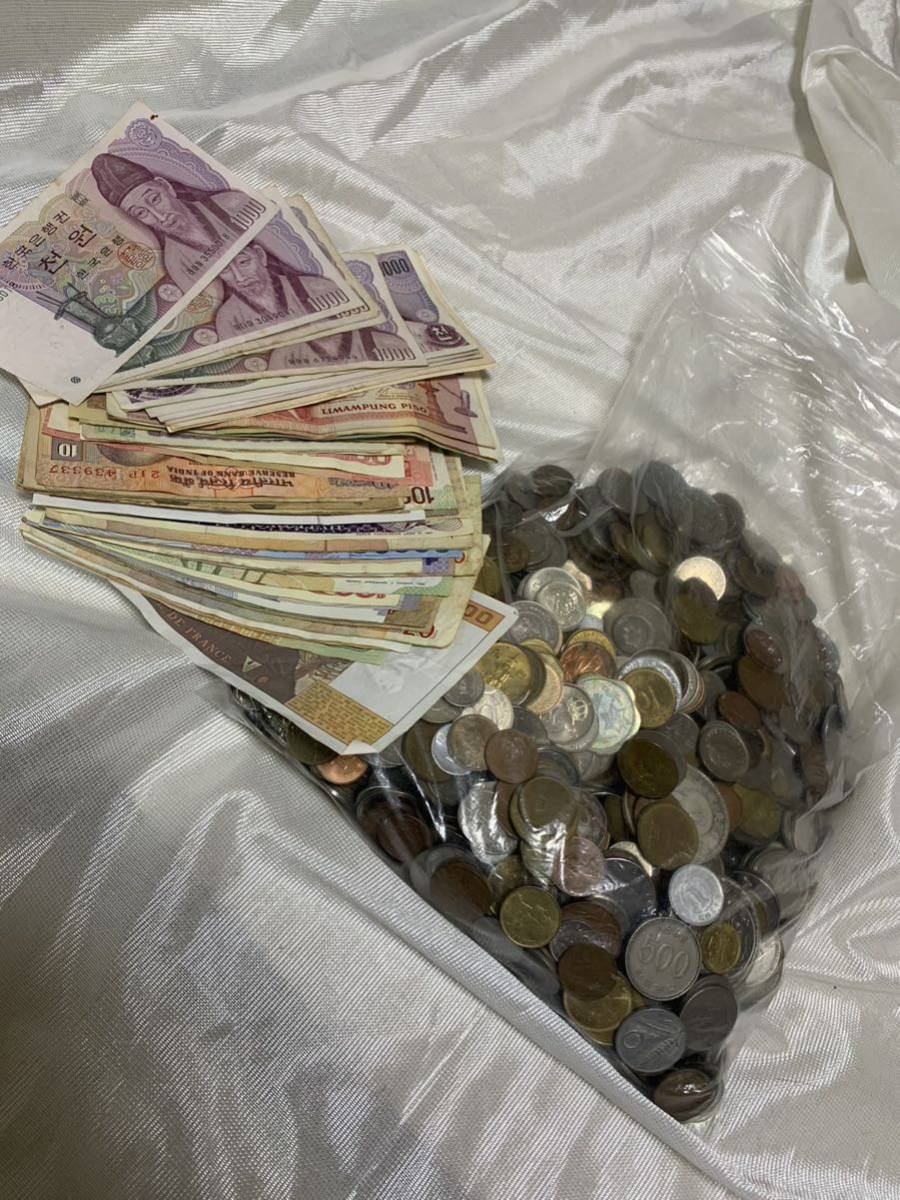 外国コインまとめ 古銭 大量 約4.5kg 外国コイン 硬貨 中国古銭 外国旧