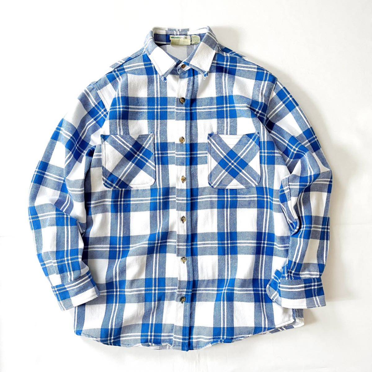 80s ST JOHNS BAY by BIGMAC ヘビーフランネルシャツ L ポルトガル製