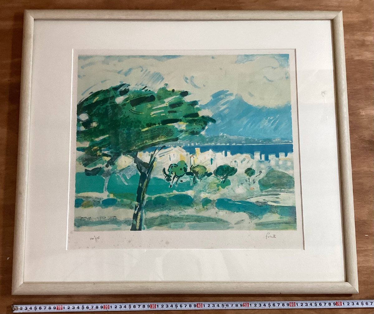 真作】アンドレ・ブラジリエ『緑の門』50/100 版画 リトグラフ 直筆