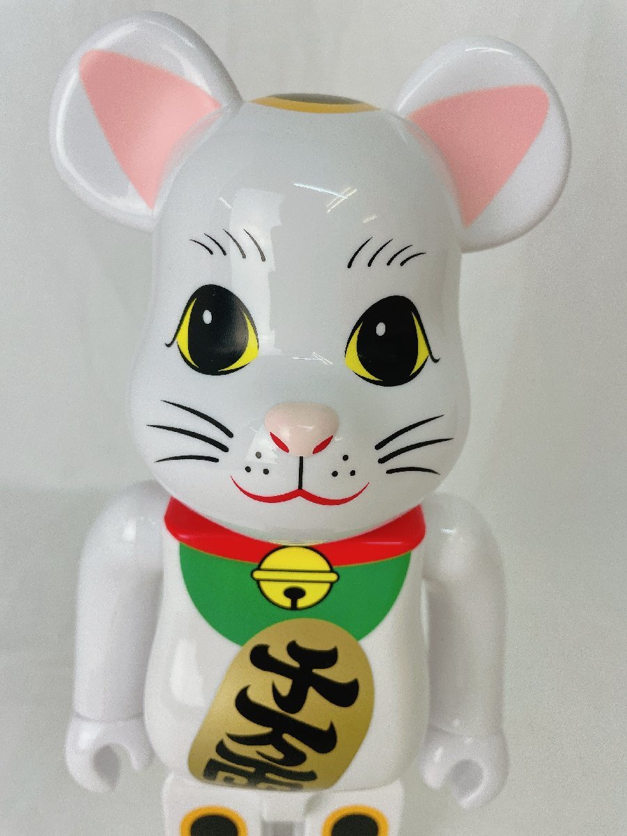 メディコムトイ　ベアブリック　招き猫　千万両　白　400% フィギュア　初代 千万両 招き猫 メディコムトイ