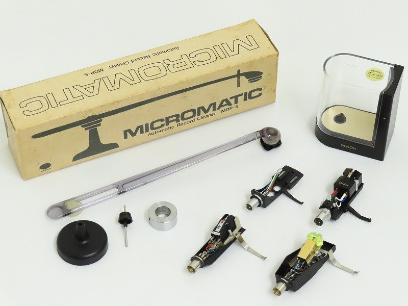 ▲▽DENON DL-103R/DL-107/PCL-300/Grace F-8/MICRO MICROMATIC MDP-5 MC/MM型カートリッジ アーム型クリーナー シェル付▼016856006Jm△▼