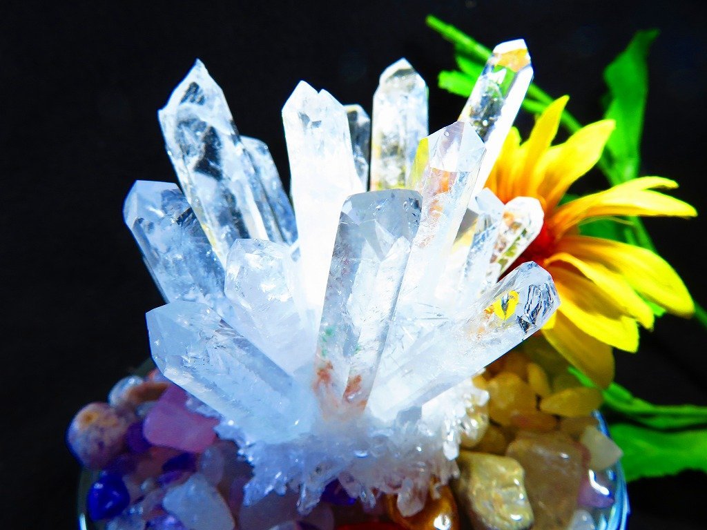 ★浄化済み★1.45kｇ★絶品★超巨大★超迫力★天然水晶★レムリアンシード水晶クラスター★台付き★ta1304