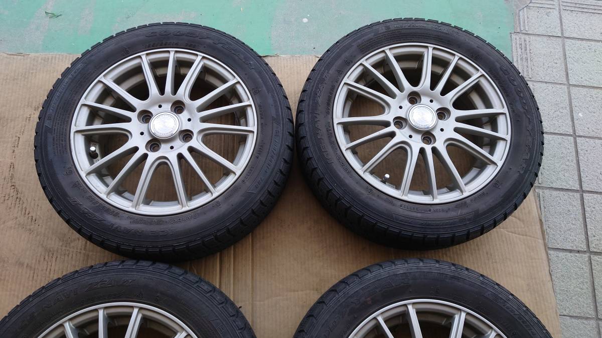 14インチ +45 ホイール KYO-EI 0 StaG 14インチ　4本　14×4.5J+45　4H　100　グッドイヤー　アイスナビZEA　Ⅱ 　155/65R14　スタッドレスタイヤ付き　軽自動車