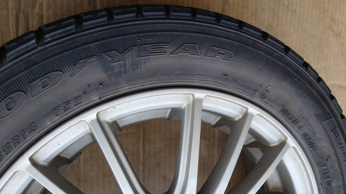 14インチ +45 ホイール KYO-EI 0 StaG 14インチ　4本　14×4.5J+45　4H　100　グッドイヤー　アイスナビZEA　Ⅱ 　155/65R14　スタッドレスタイヤ付き　軽自動車