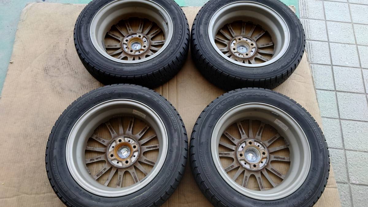 14インチ +45 ホイール KYO-EI 0 StaG 14インチ　4本　14×4.5J+45　4H　100　グッドイヤー　アイスナビZEA　Ⅱ 　155/65R14　スタッドレスタイヤ付き　軽自動車