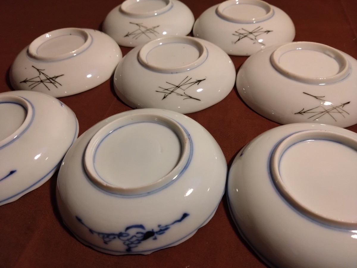 大聖寺伊万里 古伊万里 伊万里 豆皿 金襴手 菓子皿 蔵出し 色絵 5客