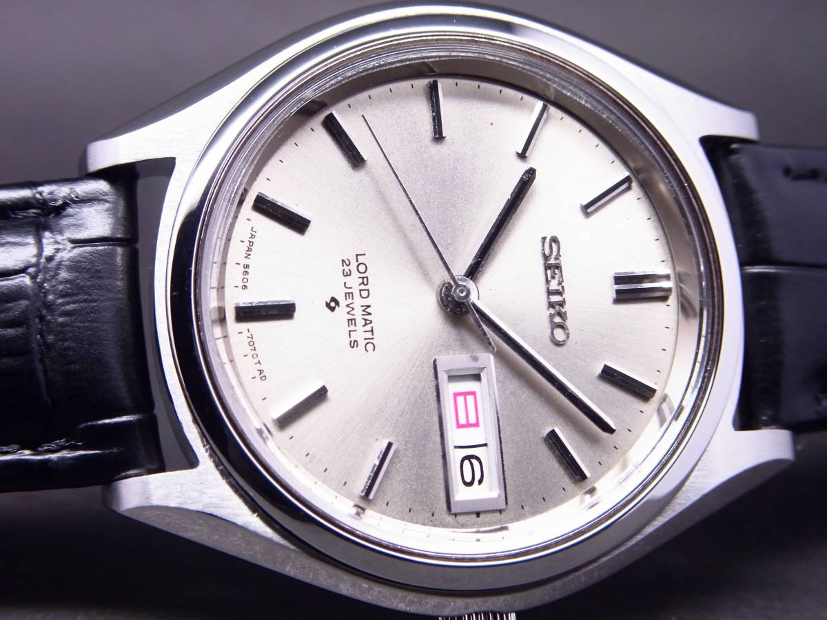 セイコー ロードマチック 23石 グレーダイアル 自動巻時計 1968年製