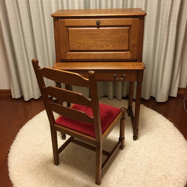 Najico_ナジコ_ライティングデスク_チェア_アンティーク家具_昭和レトロ ナジコ☆ロイアルシリーズ☆ライティングデスク&チェアー☆ナラ