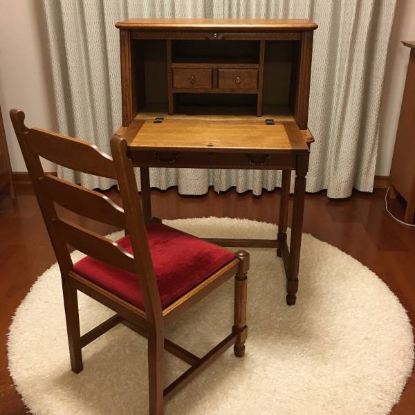 Najico_ナジコ_ライティングデスク_チェア_アンティーク家具_昭和レトロ ナジコ☆ロイアルシリーズ☆ライティングデスク&チェアー☆ナラ Najico