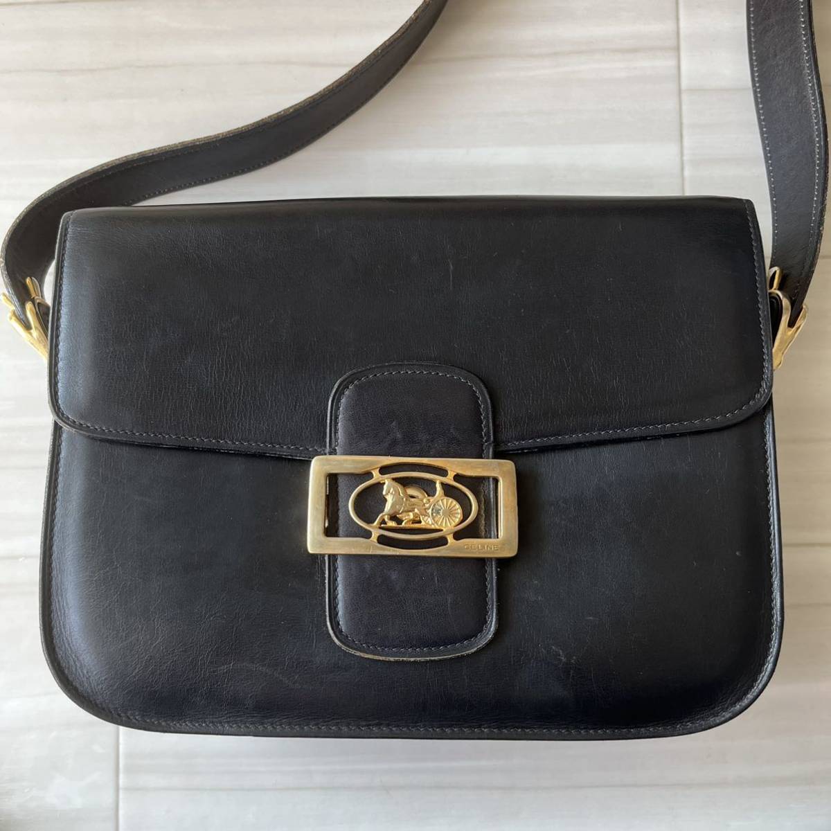 1円スタート】CELINE ヴィンテージ セリーヌ マカダム PVC レザー