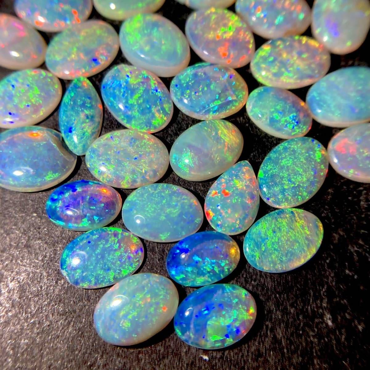 遊色効果抜群!!大量!!●天然オパールおまとめ● m ◎100ct ルース 裸石 宝石 ジュエリー jewelry opal 遊色 water fire white DG5 