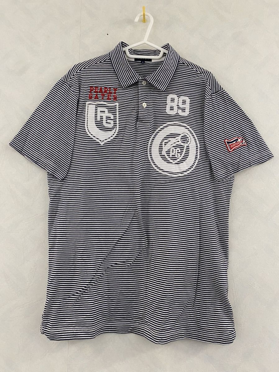 PEARLY GATES ポロシャツ ボーダー サイズ6 メンズ パーリーゲイツ