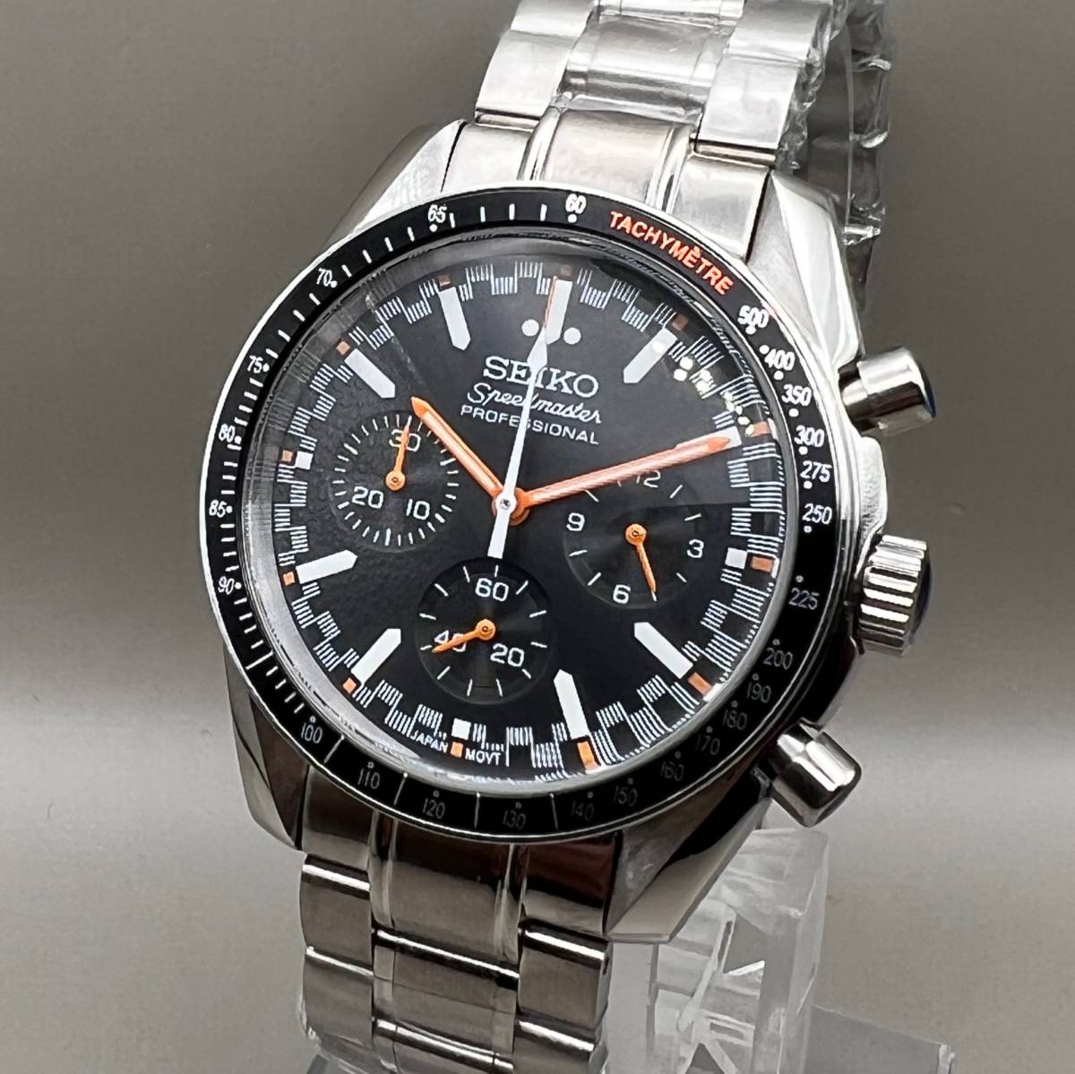 SEIKO MOD VK63 カスタム スピマスtype クォーツ ブラック クロノ 