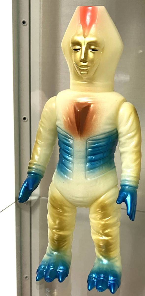 やまなや ゴールドサタン やまなや 復刻ブルマァクミラーマン ゴールドサタン 蓄光成型 金&青&赤