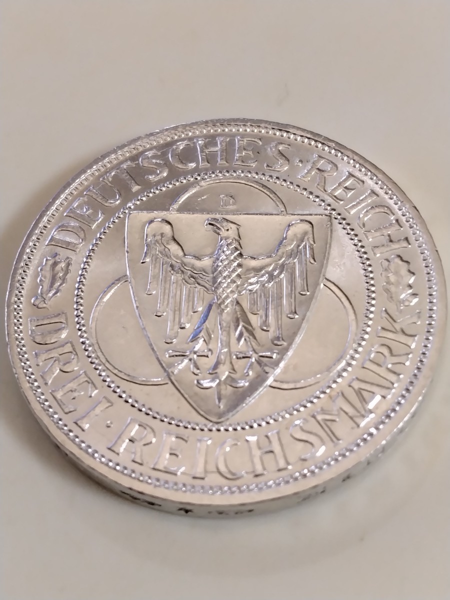 ワイマール共和国 ドイツ 1930年 銀貨 3ライヒスマルク ドイツ銀貨 0