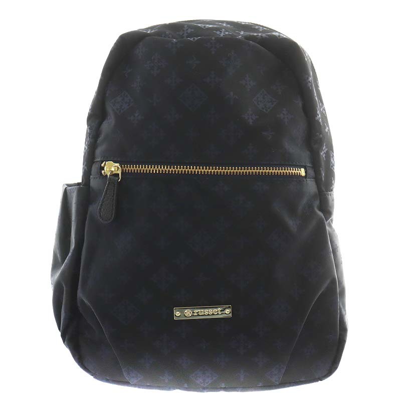 ラシット RUSSET リュックサック デイバッグ ナイロン モノグラム 紺 ネイビー /AN15 ■GY13 レディース