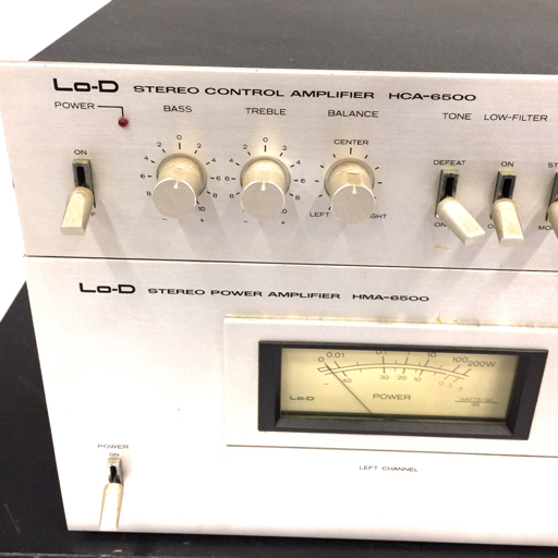 1円 Lo-D HMA-6500 HCA-6500 プリアンプ パワーアンプ 通電確認済み
