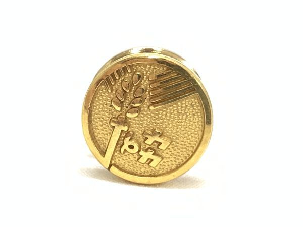 金保証 K18刻印 農協 バッジ 本体のみ2.2g ゴールド 潰し 18金 バッチ