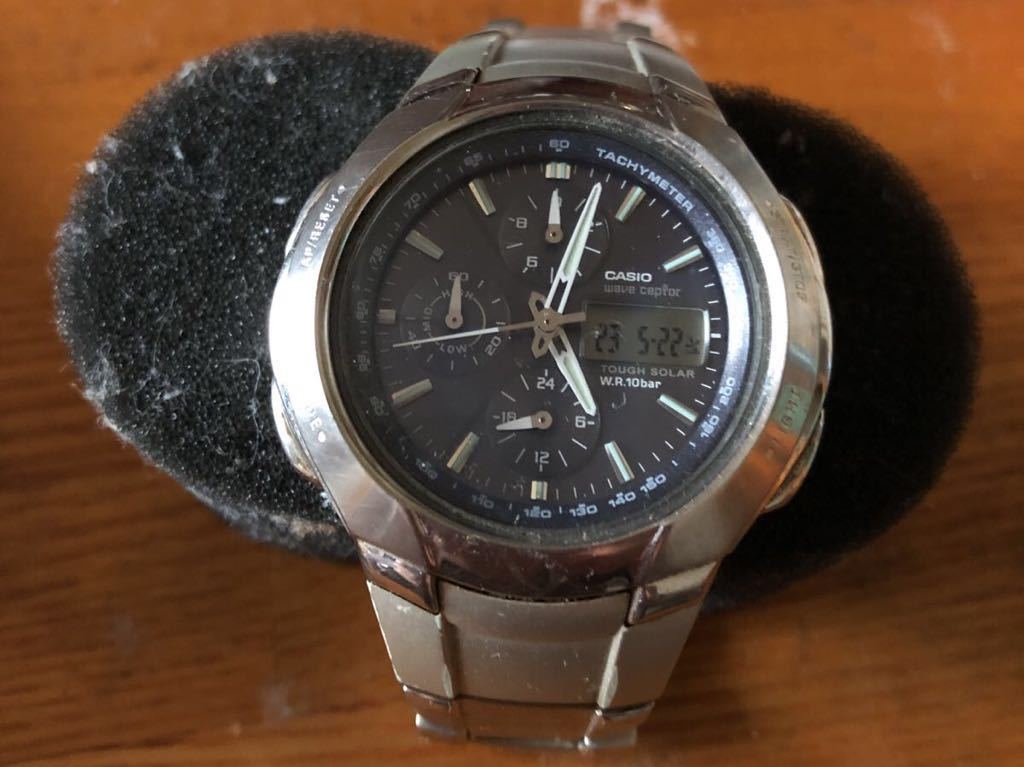 大得価，人気SALE CASIO wave centerソーラー電波腕時計 完動品 コマ付(その他)｜売買されたオークション情報、yahooの商品情報をアーカイブ公開 - オークファン その他