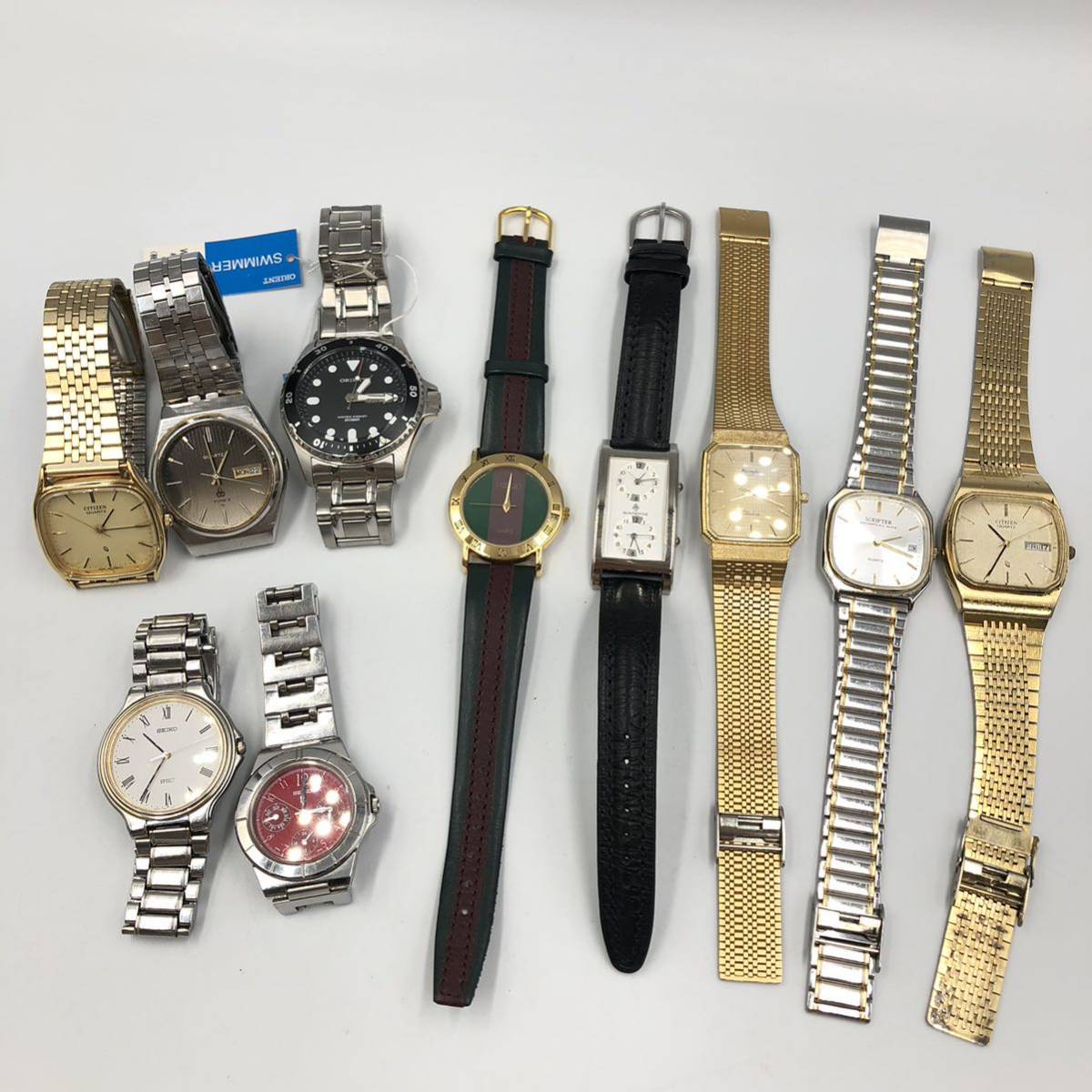 5.23KI-G99☆腕時計10点おまとめ☆SEIKO/CITIZEN/ORIENT/nivada