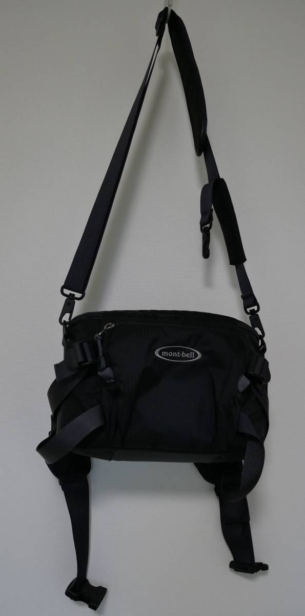 中古　モンベル　カメラウエストバッグ　色黒