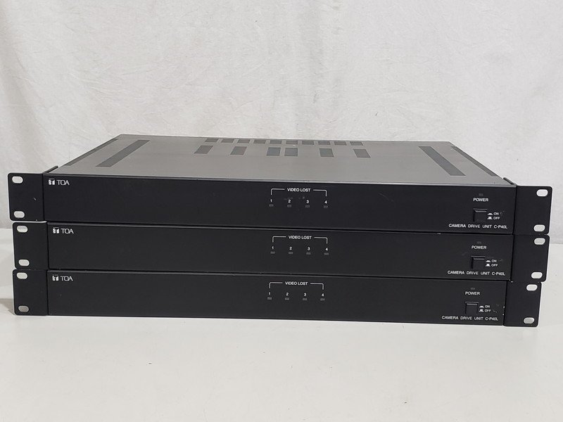 現状品] TOA カメラドライブユニット 4局 C-P40L 3台 通電確認のみ C-P40L