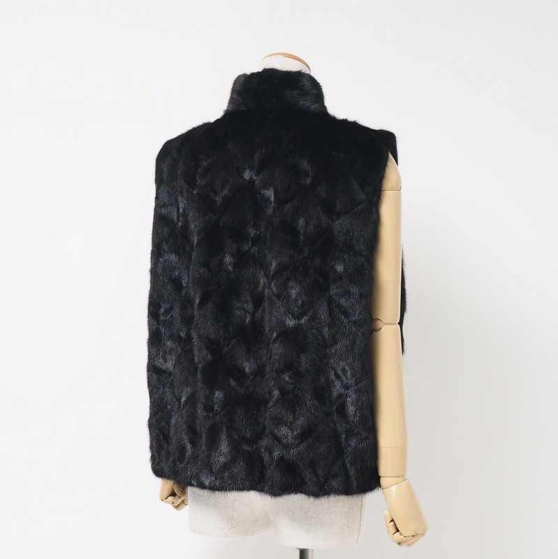 GN4915△EMBA/エンバ*最高級毛皮*ブラックミンク/MINK*本毛皮/リアル 